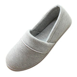 Maxbell Women Cotton Knit Anti-Slip House Slipper Washable Home Shoes 37-38 Gray