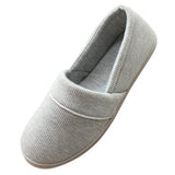 Maxbell Women Cotton Knit Anti-Slip House Slipper Washable Home Shoes 37-38 Gray
