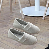 Maxbell Women Cotton Knit Anti-Slip House Slipper Washable Home Shoes 37-38 Gray
