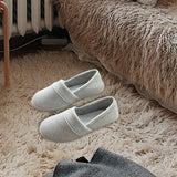 Maxbell Women Cotton Knit Anti-Slip House Slipper Washable Home Shoes 37-38 Gray