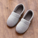 Maxbell Women Cotton Knit Anti-Slip House Slipper Washable Home Shoes 37-38 Gray