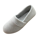 Maxbell Women Cotton Knit Anti-Slip House Slipper Washable Home Shoes 37-38 Gray