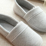 Maxbell Women Cotton Knit Anti-Slip House Slipper Washable Home Shoes 37-38 Gray