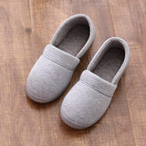 Maxbell Women Cotton Knit Anti-Slip House Slipper Washable Home Shoes 37-38 Gray