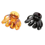 Large Hair Claw Clips Thick Hair Octopus Jaw Folding Hairpin for Women Black