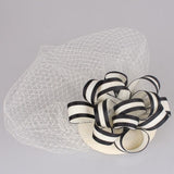 Maxbell Womens Wedding Bridal Veil Fascinator Hats Headpieces Hair Clip Headband White