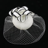 Maxbell Womens Wedding Bridal Veil Fascinator Hats Headpieces Hair Clip Headband White