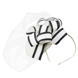 Maxbell Womens Wedding Bridal Veil Fascinator Hats Headpieces Hair Clip Headband White