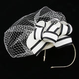 Maxbell Womens Wedding Bridal Veil Fascinator Hats Headpieces Hair Clip Headband White