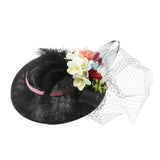 Maxbell Womens Wedding Bridal 1920s Veil Fascinator Hats Headpieces Hair Clip Black