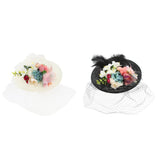 Maxbell Womens Wedding Bridal 1920s Veil Fascinator Hats Headpieces Hair Clip Black
