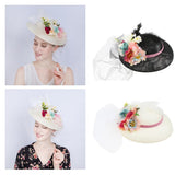 Maxbell Womens Wedding Bridal 1920s Veil Fascinator Hats Headpieces Hair Clip Black