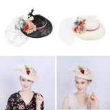 Maxbell Womens Wedding Bridal 1920s Veil Fascinator Hats Headpieces Hair Clip Black