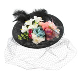 Maxbell Womens Wedding Bridal 1920s Veil Fascinator Hats Headpieces Hair Clip Black