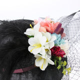 Maxbell Womens Wedding Bridal 1920s Veil Fascinator Hats Headpieces Hair Clip Black