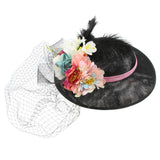 Maxbell Womens Wedding Bridal 1920s Veil Fascinator Hats Headpieces Hair Clip Black