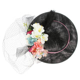 Maxbell Womens Wedding Bridal 1920s Veil Fascinator Hats Headpieces Hair Clip Black