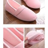 Maxbell Women Cotton Knit Anti-Slip House Slipper Washable Home Shoes 37-38 Gray
