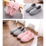 Maxbell Women Cotton Knit Anti-Slip House Slipper Washable Home Shoes 37-38 Gray