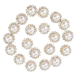 Maxbell 40 Pieces Faux Pearl Buttons Rhinestone Embellishments Flatback for DIY 12mm