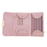 Women PU Leather Clutch Wallet Purse Evening Cross Body Handbag Pink