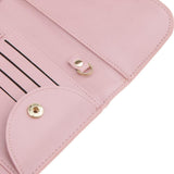 Women PU Leather Clutch Wallet Purse Evening Cross Body Handbag Pink