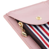 Women PU Leather Clutch Wallet Purse Evening Cross Body Handbag Pink