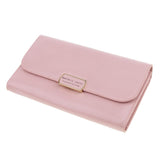 Women PU Leather Clutch Wallet Purse Evening Cross Body Handbag Pink