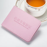 Maxbell Unisex Slim Waterproof Leather Wallet Credit Card Holder Case Sleeve Pink