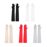 Maxbell Women's Long 1920s Opera Gloves Evening Wedding Sun Block Elbow Gloves Black