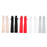Maxbell Women's Long 1920s Opera Gloves Evening Wedding Sun Block Elbow Gloves Black