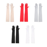 Maxbell Women's Long 1920s Opera Gloves Evening Wedding Sun Block Elbow Gloves Black