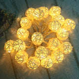 Maxbell Maxbell Globe Rattan Ball String Lights 30 LED Fairy Light for Indoor Warm White