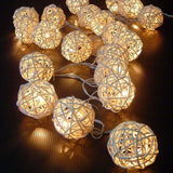 Maxbell Globe Rattan Ball String Lights 30 LED Fairy Light for Indoor Warm White - Aladdin Shoppers