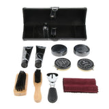 Maxbell 10Pcs Unisex Shoe Care Kit Professional Travel Shoes Boots Shine Brush Kit