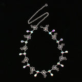Maxbell Crystal Rhinestone Waist Chain Belt for Dress Belly Chain Jewelry Flowers 1