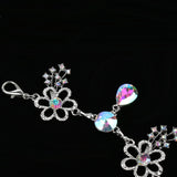 Maxbell Crystal Rhinestone Waist Chain Belt for Dress Belly Chain Jewelry Flowers 1