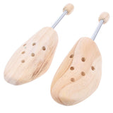 Maxbell 1 Pair Coil Spring Shoe Shapers Stretcher Cedar Wood Shoe Tree Unisex Small