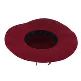 Maxbell Vintage Wool Felt Fedora Hat Foldable Floppy Wide Brim Hat Women Wine Red