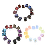 Maxbell 12Pieces Fashion Women Resin Mini Hairpin 6 Claws Girls Hair Clip Clamp 01
