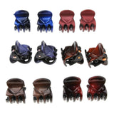 Maxbell 12Pieces Fashion Women Resin Mini Hairpin 6 Claws Girls Hair Clip Clamp 01