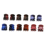 Maxbell 12Pieces Fashion Women Resin Mini Hairpin 6 Claws Girls Hair Clip Clamp 01