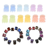 Maxbell 12Pieces Fashion Women Resin Mini Hairpin 6 Claws Girls Hair Clip Clamp 01