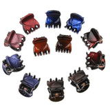 Maxbell 12Pieces Fashion Women Resin Mini Hairpin 6 Claws Girls Hair Clip Clamp 01