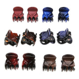 Maxbell 12Pieces Fashion Women Resin Mini Hairpin 6 Claws Girls Hair Clip Clamp 01