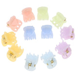 Maxbell 12Pieces Fashion Women Resin Mini Hairpin 6 Claws Girls Hair Clip Clamp 01