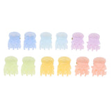 Maxbell 12Pieces Fashion Women Resin Mini Hairpin 6 Claws Girls Hair Clip Clamp 01