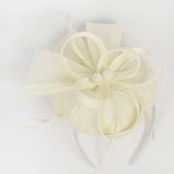 Maxbell Womens Bridal Feather Fascinator Cocktail Party Hats Headpieces Headbands White - Aladdin Shoppers