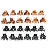 Maxbell 12x Women Mini Hair Claw Clips Plastic Hair Clamps Octopus Jaw Hairpin Brown