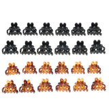 Maxbell 12x Women Mini Hair Claw Clips Plastic Hair Clamps Octopus Jaw Hairpin Brown